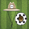 Custom Designed Large Brim Straw Hats Promotional Lifeguard Sun Protection for Outdoor Sports Fans for Football Fishing Travel
