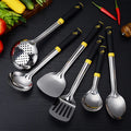2024 New Stainless Steel Kitchen Utensils Set Slotted Spatula Skimmer Soup Spoon Strainer Metal Cooking Appliance