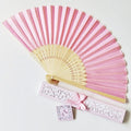 Personalized Luxurious  21cm Wedding Bamboo Silk Hand Fan With Gift Box