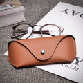 Retro PU Leather Spectacle Case Men Clamshell Waterproof Case Eyewear Accessories for Sunglasses Eyewear Eye Glasses