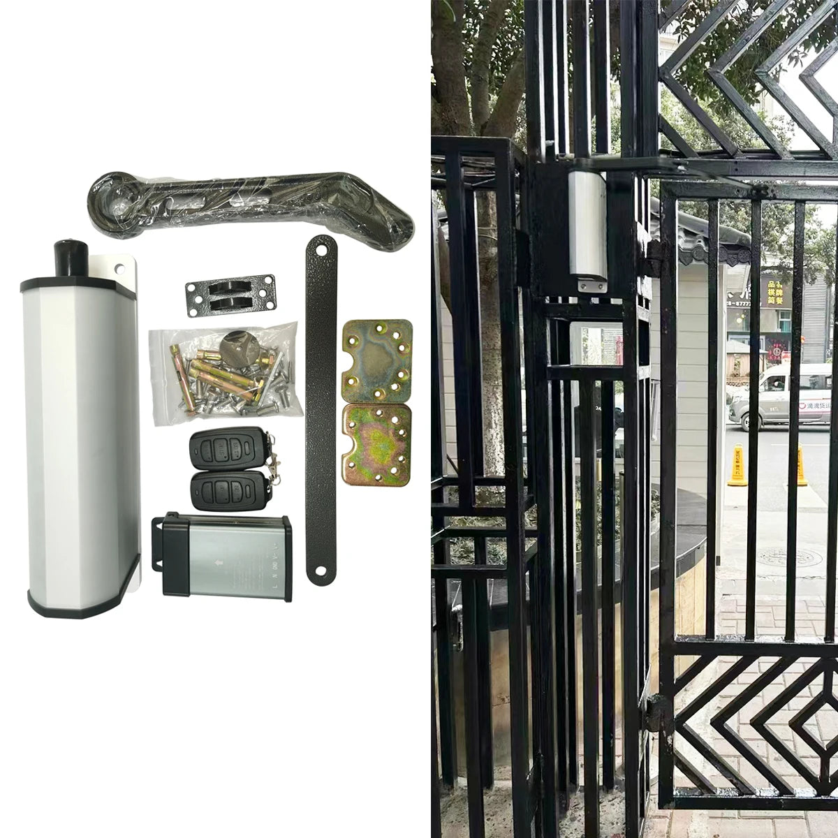 Automatic Swing Door Opener DC Motor Side Mounted Flat Door Opener Load Bearing 250kg Support Wifi Mobile App Control