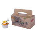 Custom Gable Box Cupcake Cardboard Kraft Paper Clear Gable Gift Boxes With Handles