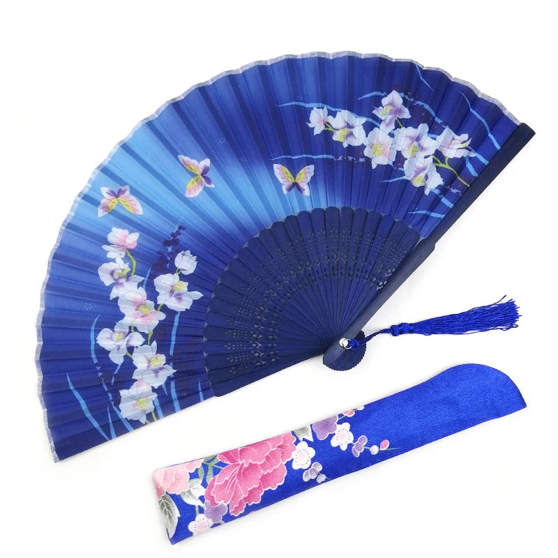 New Design Magnolia Fan Bamboo Hand Fans for Summer Using Products