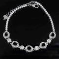 Sterling Silver 4*5mm Semi Mount Bracelet Empty Support Blank Claw Setting S925 Mountain Base Holder Without Stone Inlay for DIY