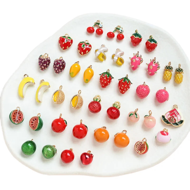 Popular Choice Custom Diy Handmade Copper Bracelets Necklaces Earrings Jewelry Accessories Multi-Style Cute Mini Fruit Pendant