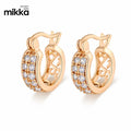 Wholesale fashion gold plated earrings AAA zirconia diamond hoop earrings for women jewelry