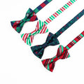 Christmas Gift Santa Claus Adult Bowtie Silk Snowflake Men Butterfly Bow Tie Cravat Accessory Green Red Festival for Men