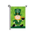 Wholesale Custom Double Sided Printing 12x18inch Burlap Green Hat St. Patrick's Day Garden Flags Welcome Signs for Outdoor Decor