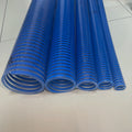 3" Dia Heavy-Duty Clear/blue green Braid Flexible PVC Suction and Discharge Hose Assembly