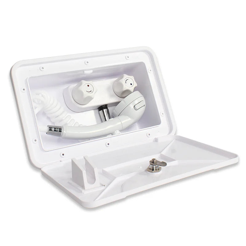 TYTXRV Caravan Accessories RV Exterior Shower Box Kit with Lock for Motorhome Van Camper Trailer RV Outdoor Shower