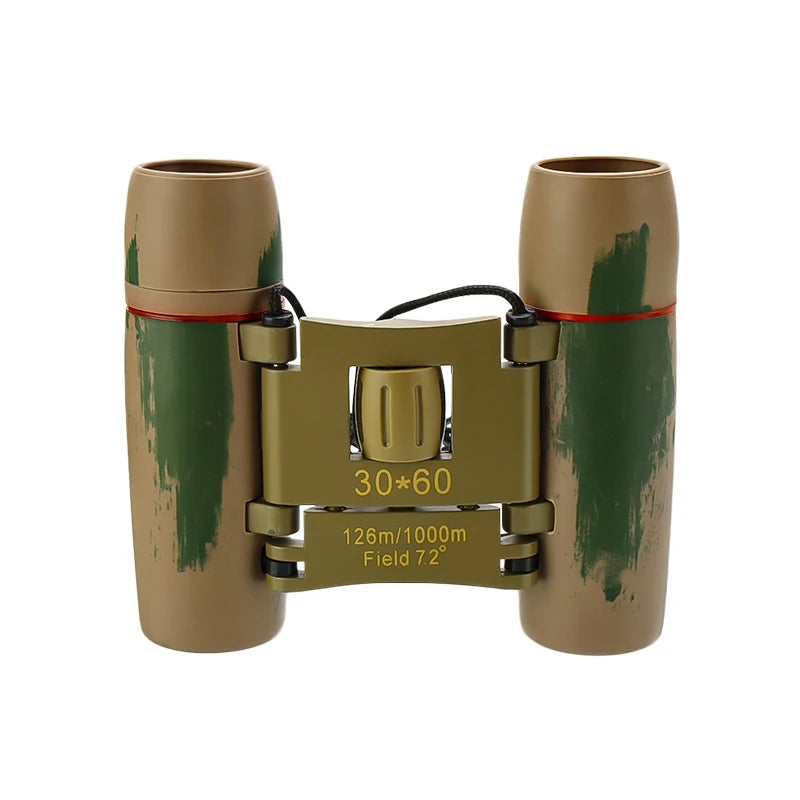 Professional Folding Camouflage 30X60 Binoculars  Night Day Vision High Power Binocular Pocket Binoculars for Outdoor Travel