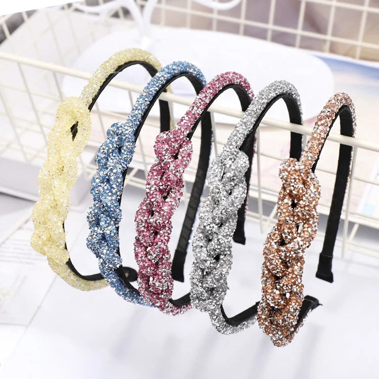 MIO Crystal Hard Headband Narrow Headwear Mulit Colour Hoop Hair Band for Women