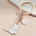 Manufacturer Enamel Cat Rabbit Bunny Pendant Key Chain Holder Designer Charm Key Tag Ring Bag Backpack Accessories Car Key Chain