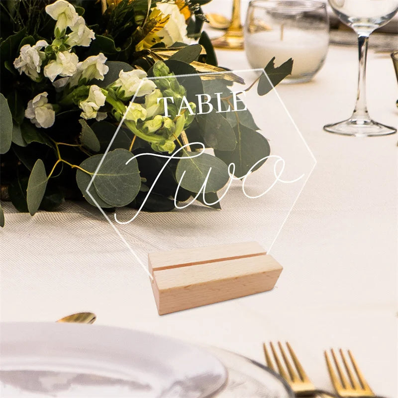 Hot Sales Modern Acrylic Clear Wedding Signs for Table Welcome Wedding Sign Holder