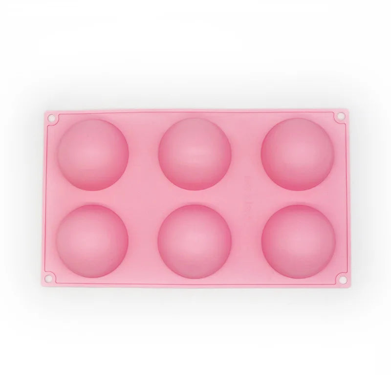 LST New Hot Sale Food-grade 6 Holes DIY Silicone Mold Free Sample Wholesale Baking Chocolate Ice Making Molds