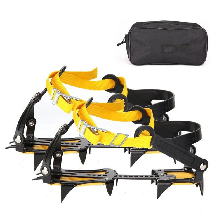 DB-038 Outdoor Adjustable Ice Snow Anti Slip Snow Cleats Climbing Crampons Ice Grip