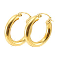 Tarnish Free Designer Inspired Surgical Stainless Steel 4mm Thick 23mm in Diameter Large Huggie Hoops Scrunchy Earring Jewelry