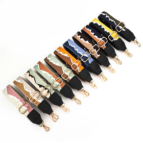 New Wave Stripe Adjustable Anti-gravity Wide Shoulder Strap Messenger Bag Shoulder Strap Accessory Handbag Strap Shoulder Strap