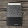 Minimalist Eco-Friendly Felt Document Pouch Felt Laptop Sleeve Tablet Covers Cases Laserable Leatherette Felt Laptop Bag