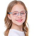 DCOPTICAL Round Pink Trends Big Lens Fashion Flexible Anti Blue Light Comfortable Nose Pad Kids Computer Glasses