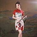 Chinese Cheongsam Dress Popular Red Young Girl Bridesmaid Evening Qipao