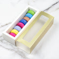 Pop-Up Windowed Kraft Paperboard Bakery Box for Cakes Cupcakes & Cookies with Food-Grade Matt Lamination