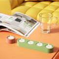 Nicole Hot Selling Handmade Concrete Cement Terrazzo Home Decoration Tea Light Candle Holder Food Grade Eco-Friendly Silicone