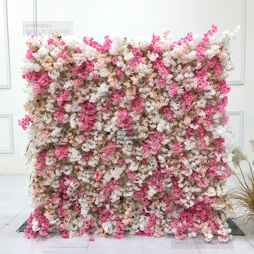 Cherry Blossoms Flower Wall Tree  Customized Wall Wedding Decor Backdrop Decorative  Rolled up Artificial Flower