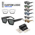Wholesale Unisex Uv400 Sun Glasses Square Frame Men Retro Fashion Luxury Brand Shades Custom Logo Women Polarized Sunglasses
