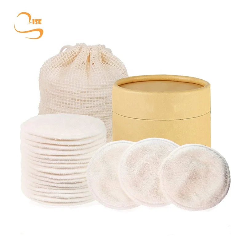3.15"  Round Reusable Makeup Remover Pads Chemical Free Soft Woman Bamboo Washable Pads