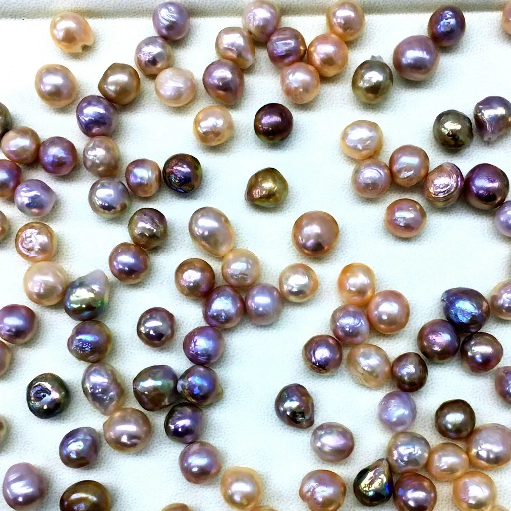 3A Metal Color Loose Baroque Pearls Irregular Baroque Loose Natural Freshwater Pearls for Earrings