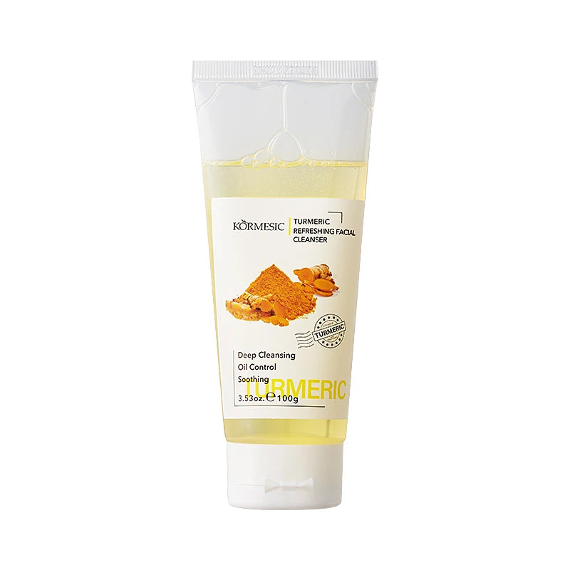 KORMESIC Nourish Hydrate Face Wash Deep Cleansing Whitening Natural Turmeric Refreshing Cleanser