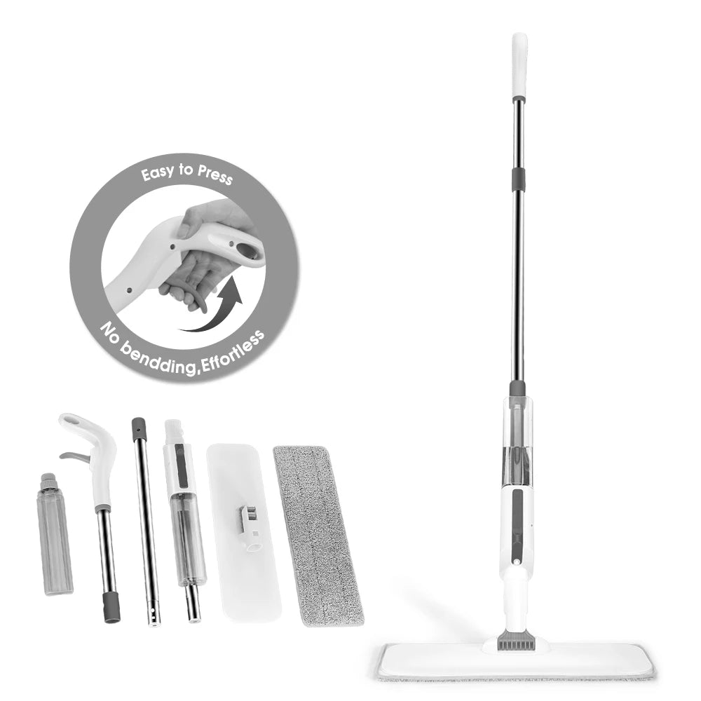 Masthome House Cleaning Tools Spray Sweeper 360 Rotating Rod Water Absorbing Floor Cleaning Mop Spray Trapeadores