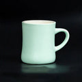 Newest Large Capacity Breakfast Milk Coffee Cup 340ml 12oz Green Diner Ceramic Mug 2025