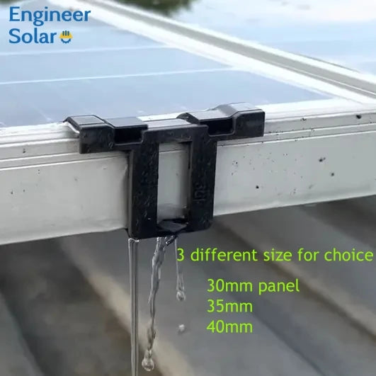 Solar Panel Water Drain Clips 35mm 30mm Water Drainage Clamp Solar Siphon Clips Clean Solar Panel PV Roof Solar System
