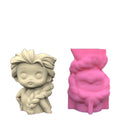 Early Riser DIY Hot Sales Creative Pen Container Flowerpot Silicone Mold 3D Twists Braid Girl Gypsum Cement Concrete Mold C331