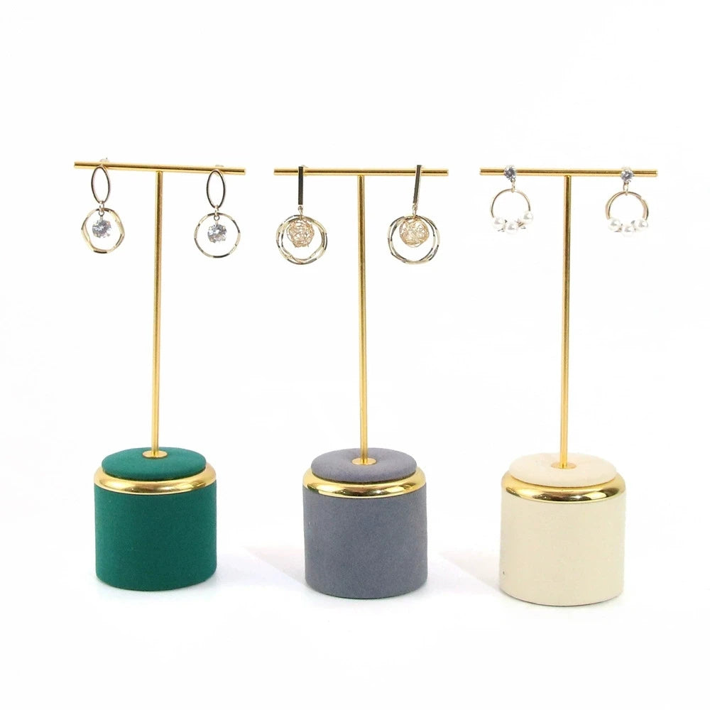 Elegant Design Metal T- Shape Earring Display Stand Jewelry Showcase Earrings Display Props