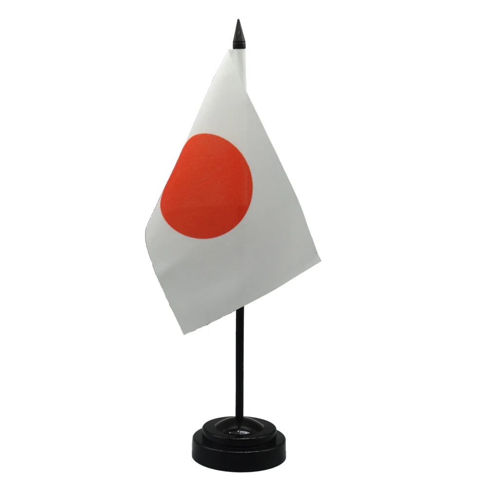 Vivid Polyester Weather Resistant Durable Office Custom Japan Table Flag Printed Desk Flags