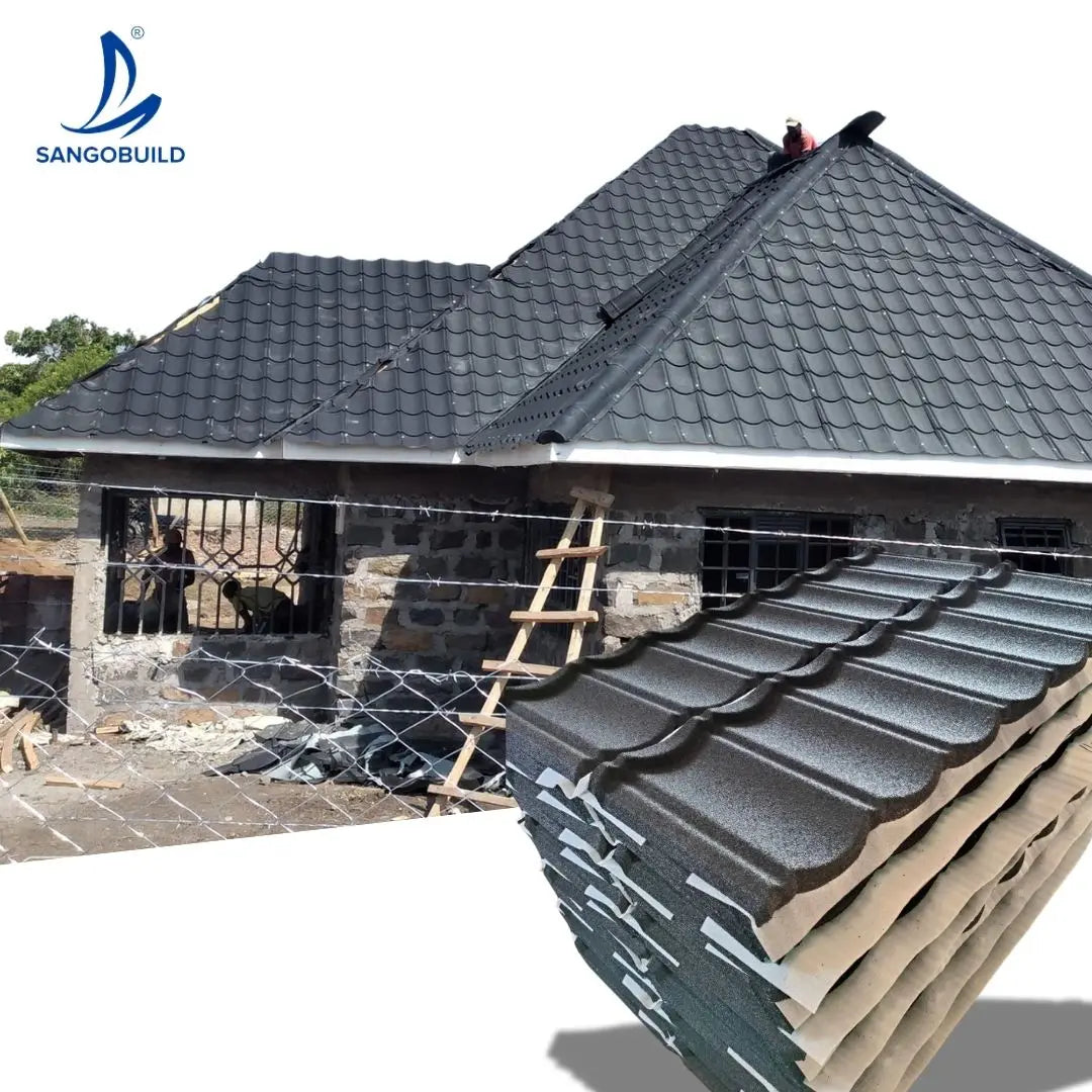 Mozambique Home Need Building Material Heat Resistant Anti-Fade Roofing Shingles Stone Coated Metal Roof Tiles Corrugated