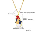 BINSHUO Wholesale Custom Stainless Steel Jewelry Drop Oil Republic of Serbia Map Flag Men Pendant Charm Couples Necklace Women