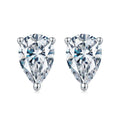 SME17 Fine Jewelry Wholesale Fashion Wedding Silver Pear Cut Moissanite 925 Sterling Silver Stud Earrings for Women