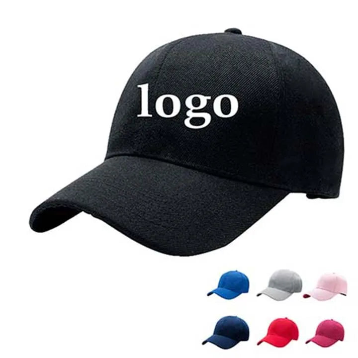 Promotional Baseball Cap Blank Baseball Cap Hats First Class Quality Custom Promotion Plain 6-panel Hat Print or Embroidery