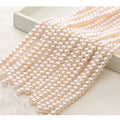 Hot Sale Zhuji Freshwater Pearl Strands High Luster Good Quality Natural Pearl Strand 3A Grade Pearls Chain 7-8mm
