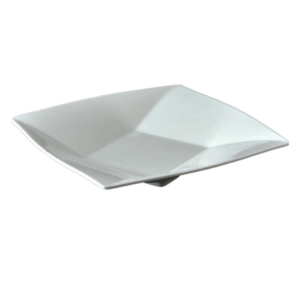 Wholesale Modern Square Melamine Dessert Plate 7 Inch Eco-Friendly BPA Free Wedding Party Laser Dishwasher Safe Bulk Dinnerware