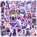 50pcs Cool Purple Gothic Divination Aesthetic Skeleton Horror Ghost Witchy Sticker