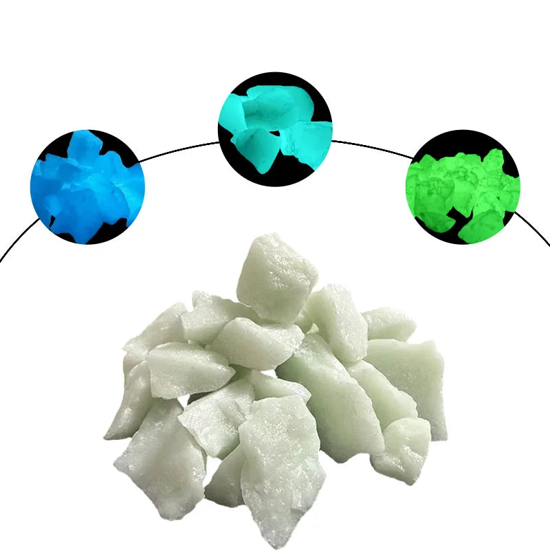 High Quality Glow in the Dark Decorative Pebbles Luminous Stones Rocks Resin Luminous Stone Decorative Outdoor Cobble