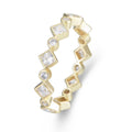 Pretty Trendy 925 Sterling Silver  Gold Plated  Wedding Cz Cubic Zircon Geometric  Diamond Shaped Ring