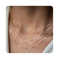 Minimalist Waterproof Stainless Steel 18K Gold Plated Tarnish-free Jewelry Accessories Shiny Thin Chains Necklace for Women