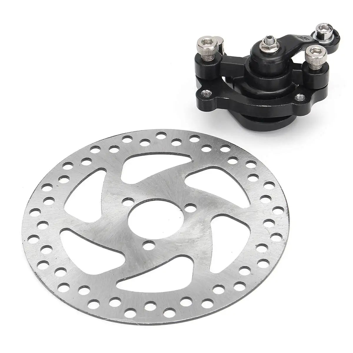 Good Quality Motorcycle Rear Disc Brake Caliper Kit Aluminium Alloy 140mm Brake Disc Black Caliper and Silver Disc