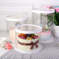 Custom Luxury Pet White Clear Wedding Clear Round Big Premium Black Cake Box Personalised Cake Boxes